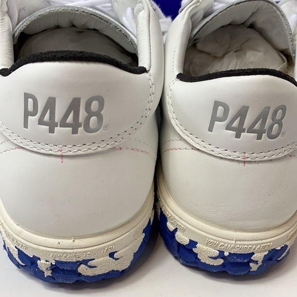 P448 CSL royal blue white leather low top sneakers - Picture 4 of 9